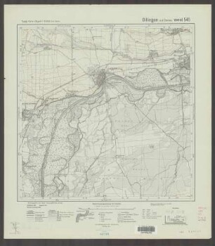 545 Dillingen a. d. Donau west ; Topographische Karte von Bayern 1:25.000 [Positionsblätter]