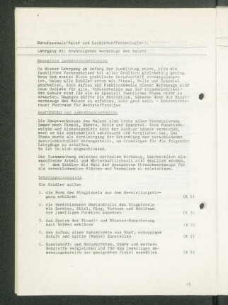 Lehrgang 03: Grundlegende Werkzeuge des Malers