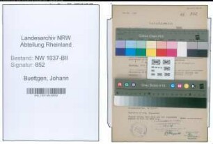 Entnazifizierung Johann Buettgen , geb. 18.12.1900 (Feinmechaniker)
