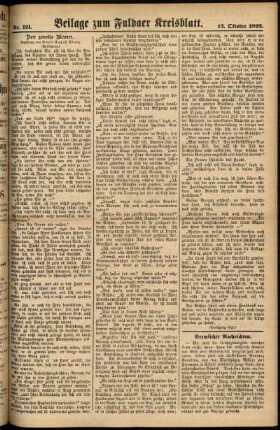 Zweite Ausgabe vom Donnerstag, den 13. Oktober 1892.
