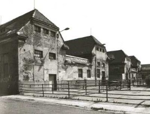 Dresden-Friedrichstadt, Schlachthofring 6. Ehem. Städtischer Vieh- und Schlachthof (1902-1910, H. Erlwein). Schlachthallen für Großvieh