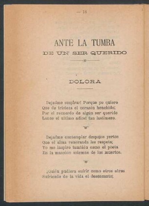 Antes la Tumba de un Ser querido