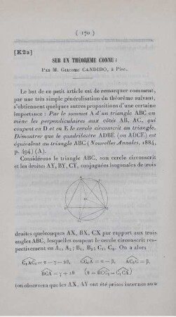 Sur un théorème connu.