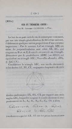 Sur un théorème connu.