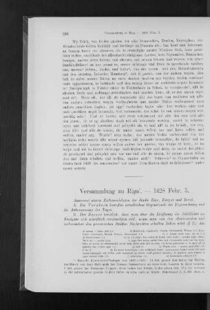 Versammlung zu Riga. - 1428 Febr. 5.