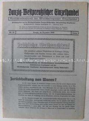 Fachzeitschrift der Wirtschaftsgruppe Einzelhandel für Danzig-Westpreußen