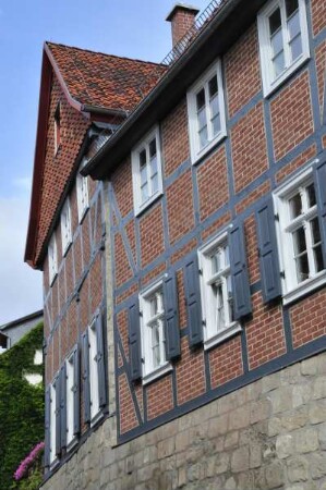 Quedlinburg - Historisches Fachwerkhaus : Neu aufgebautes historisches Fachwerkhaus im Wasserwinkel. Aufgenommen am 20. Juli 2012 in Quedlinburg. Foto Uwe Gerig