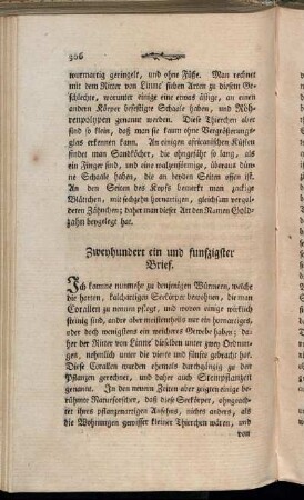 Zweyhundert ein und funfzigster Brief. - Zweyhundert und sechzigster Brief.
