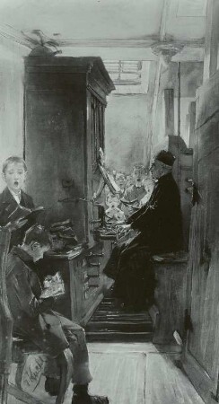 Orgelprobe (Der Organist) : Kuehl, Gotthardt: Orgelprobe (Der Organist). Um 1885. Ölmalerei, bezeichnet