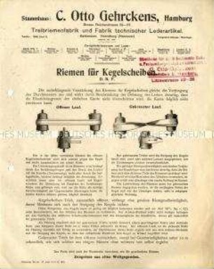 Riemen für Kegelscheiben