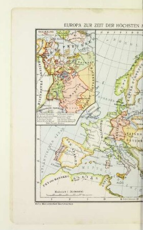 Europa zur Zeit der höchsten Machtentfaltung Frankreichs 1812