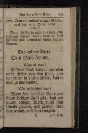 Die andere Bitte. Dein Reich komme.
