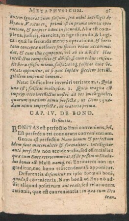 Cap. IV. De Bono.