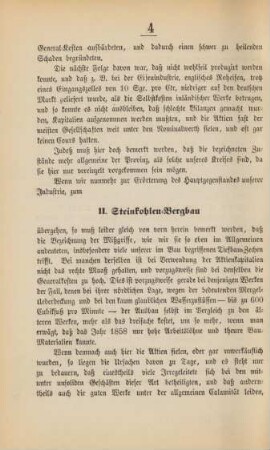 II. Steinkohlen-Bergbau.