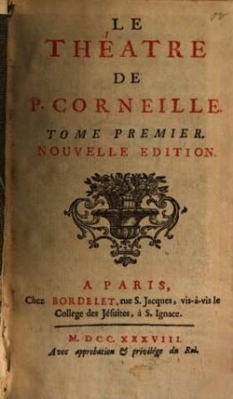 Le Théatre De P. Corneille, 1
