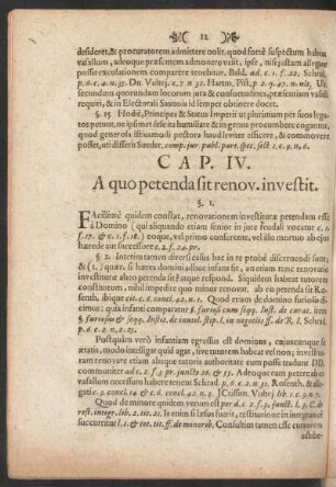 Cap. IV. A quo petenda sit ...