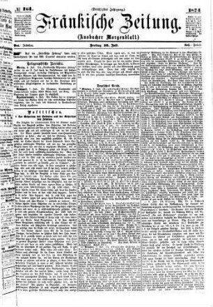 Fränkische Zeitung : Fränkische Tageszeitung ; amtliches Organ der NSDAP ; Amtsblatt aller Behörden, 1874,7/12 = Jg. 30