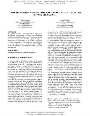 A hybrid approach to statistical and semantical analysis of web documents