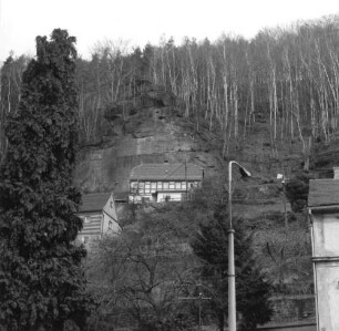 Bad Schandau-Postelwitz, Kirschleite 3. Wohnhaus (1860/1869). Straßenansicht von Süden
