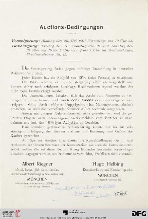 Auctions-Bedingungen