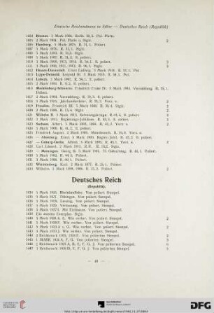 Deutsches Reich (Nr. 1434-1450)