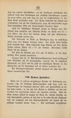 VIII. Seiden-Industrie.