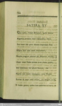 Satira XV.