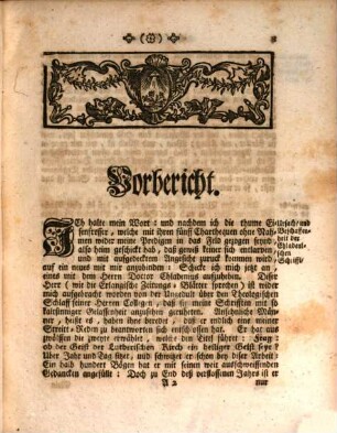 Frag: Ob in den Theologischen Ergötzungen Deß (Titl) Herrn Doctors Chladenius von Erlang Eine zureichende Antwort auf die Frag: Ob Der Lutherische Geist ein Heiliger Geist seye? gefunden werde?