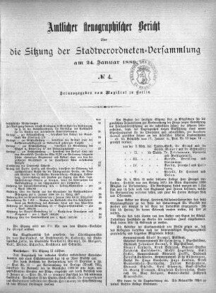 No. 4, 24. Januar 1889