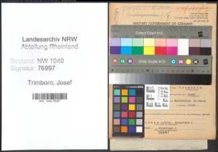 Entnazifizierung Josef Trimborn , geb. 14.06.1900 (Buchhalter)
