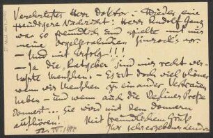 Brief an Ludwig Strecker und B. Schott's Söhne : 22.04.1911