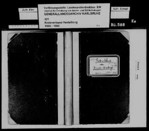 Protokolle des Kreisausschusses bzw. des Kreisrats des Kreises Heidelberg