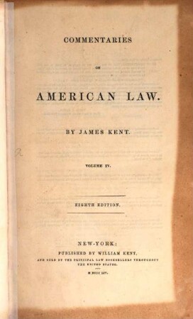 Commentaries on American law, 4