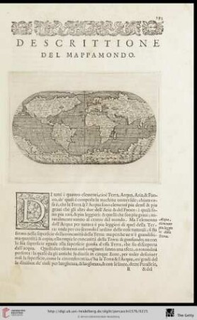 Descrittione del Mappamondo