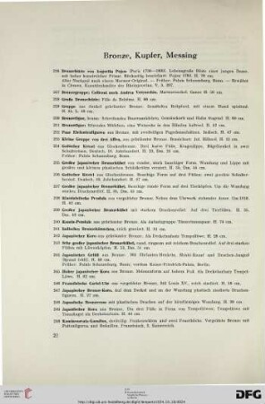 Bronze, Kupfer, Messing (Nr. 226-278)