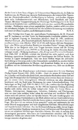 Lüth, Erich :: Ein Hamburger schwimmt gegen den Strom : Hamburg, Kayser, 1981