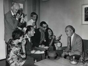 Heinz Köster, Nina von Jansen, Bodo Kochanowski, Heinz Ohff, James Stewart [12. Internationale Filmfestspiele ?]