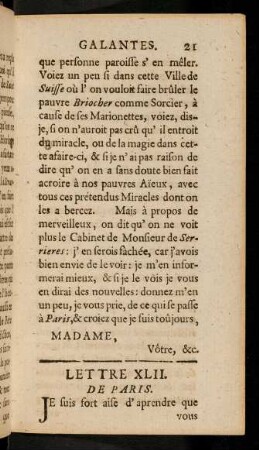 21-237, Lettre XLII.