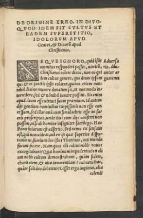 Quod Idem Sit Cultus et Eadem Superstitio, Idolorum Apud ...