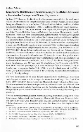 Keramische Raritäten aus den Sammlungen des Helms-Museums - Buxtehuder Steingut und Stader Fayencen -
