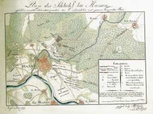 WHK 33 Krieg mit Frankreich 1792-1805: Plan der Schlacht bei Hanau, 30. Oktober 1813
