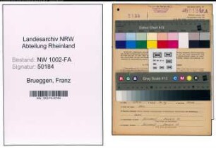 Entnazifizierung Franz Brueggen, geb. 27.11.1904 (Kaufm.Angest.)