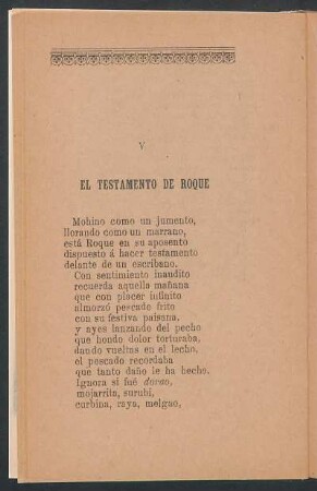 V - El testamento de Roque