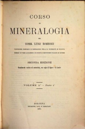 Corso di Mineralogia, 2,1