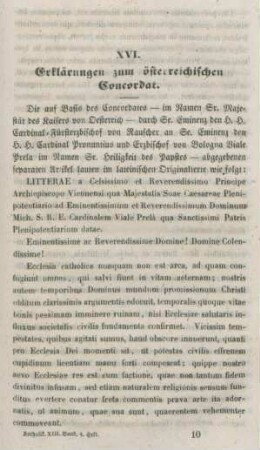 145-151 Erklärungen zum österreichischen Concordat