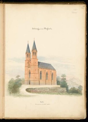 Dorfkirche mit 300 Sitzplätzen Monatskonkurrenz Januar 1865: Perspektivische Ansicht