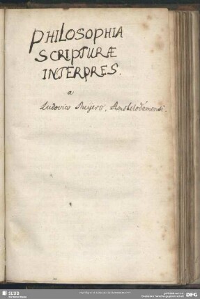 Philosophia scripturae interpres