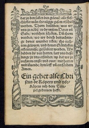 Ein gebet alse Christus de Röper und vörröpers uth dem Tempel gedreven hefft.