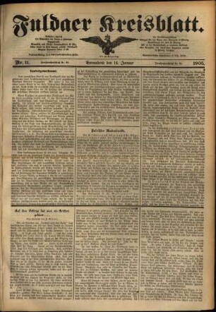 Ausgabe vom Samstag, den 14. Januar 1905.