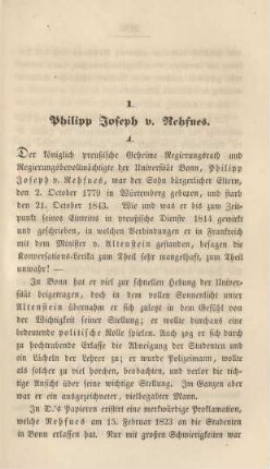 1. Philipp Joseph v. Rehfues